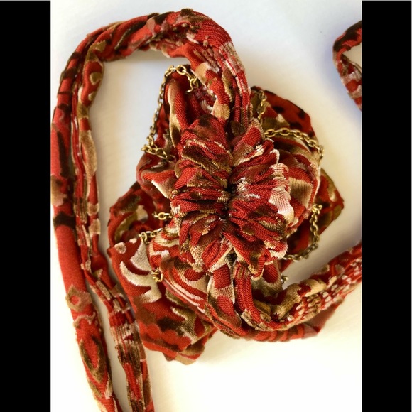 cosmetic bag Burn out velvet chain detail 6x8” or Tarotcards jewelry, etc. - Picture 10 of 16